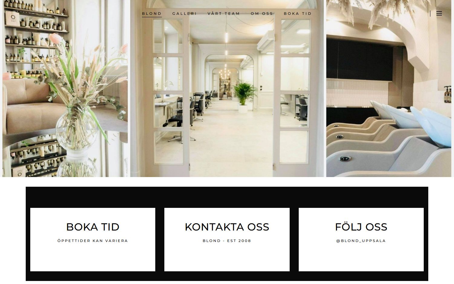 Blond Frisör sajt innan vår byggnation