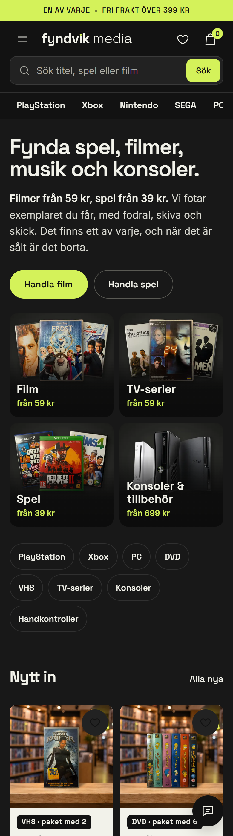 Fyndvik Media — mobil