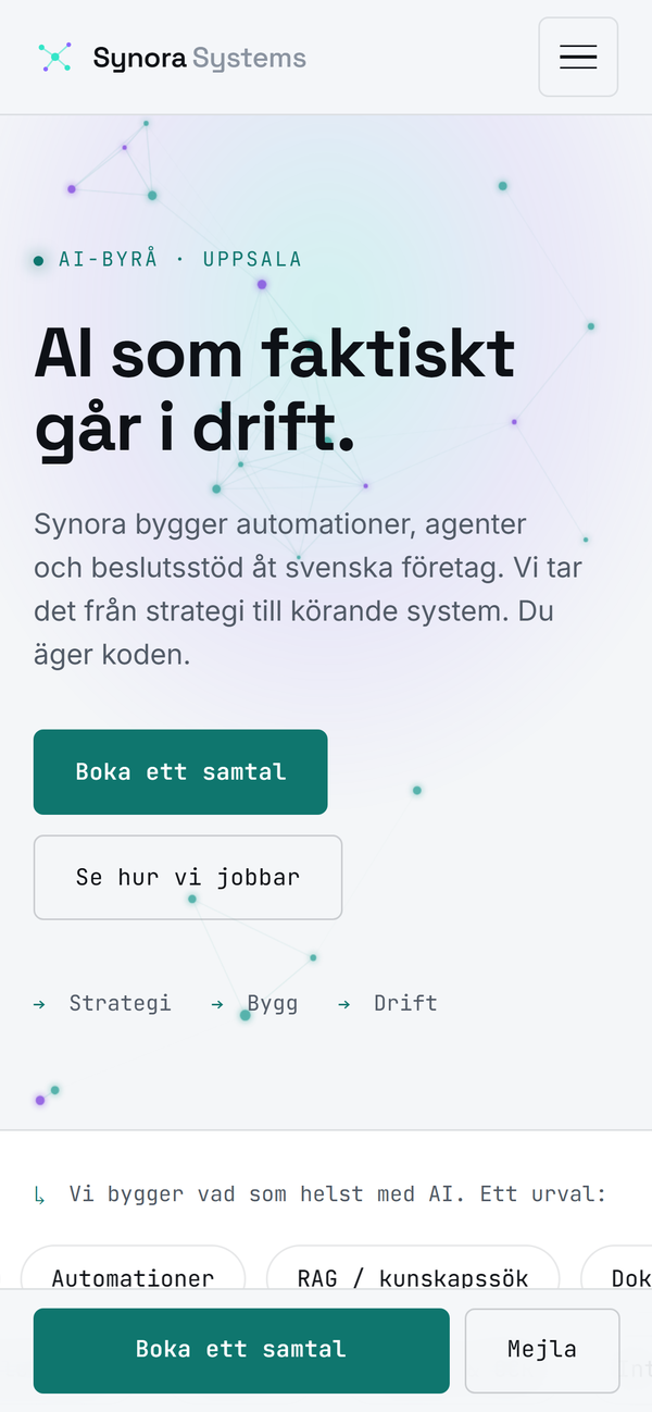 Synora Systems — mobil